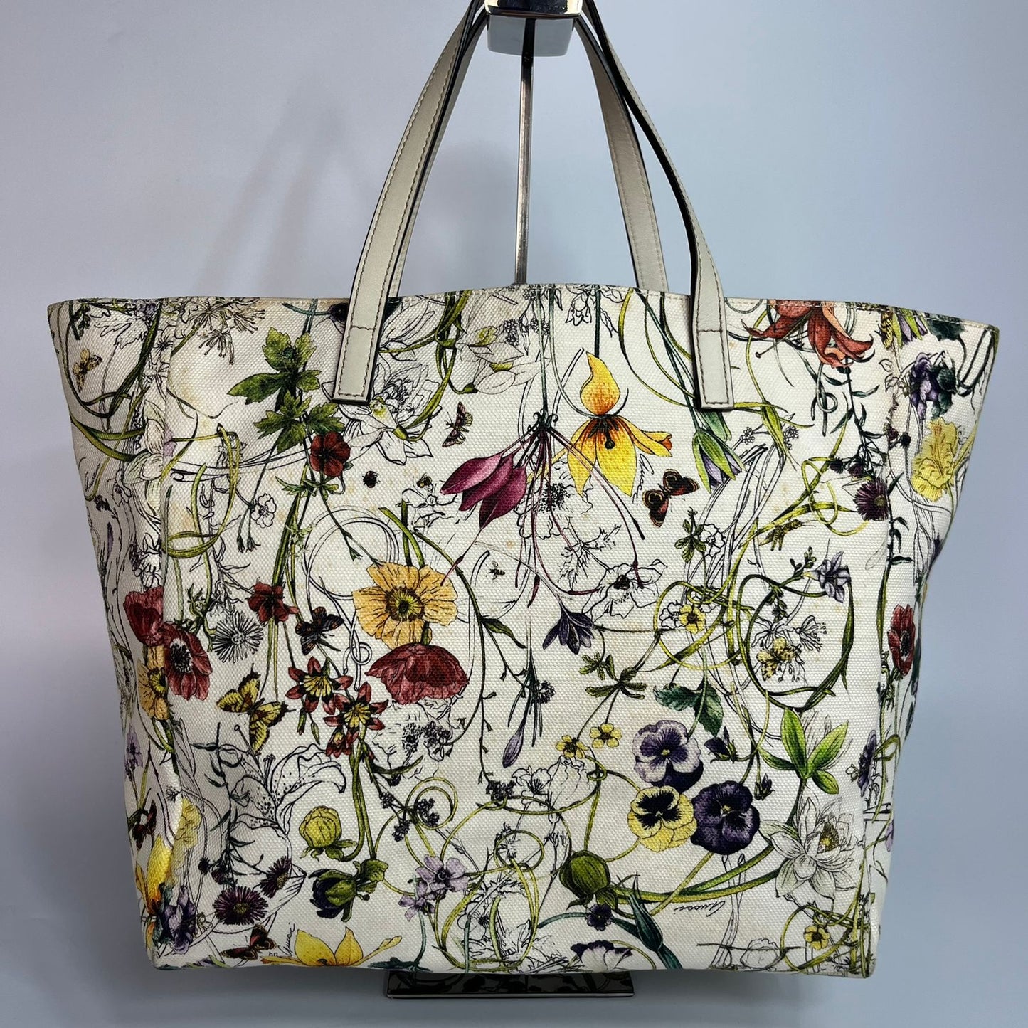 Gucci Flora Tote Bag White Multicolor