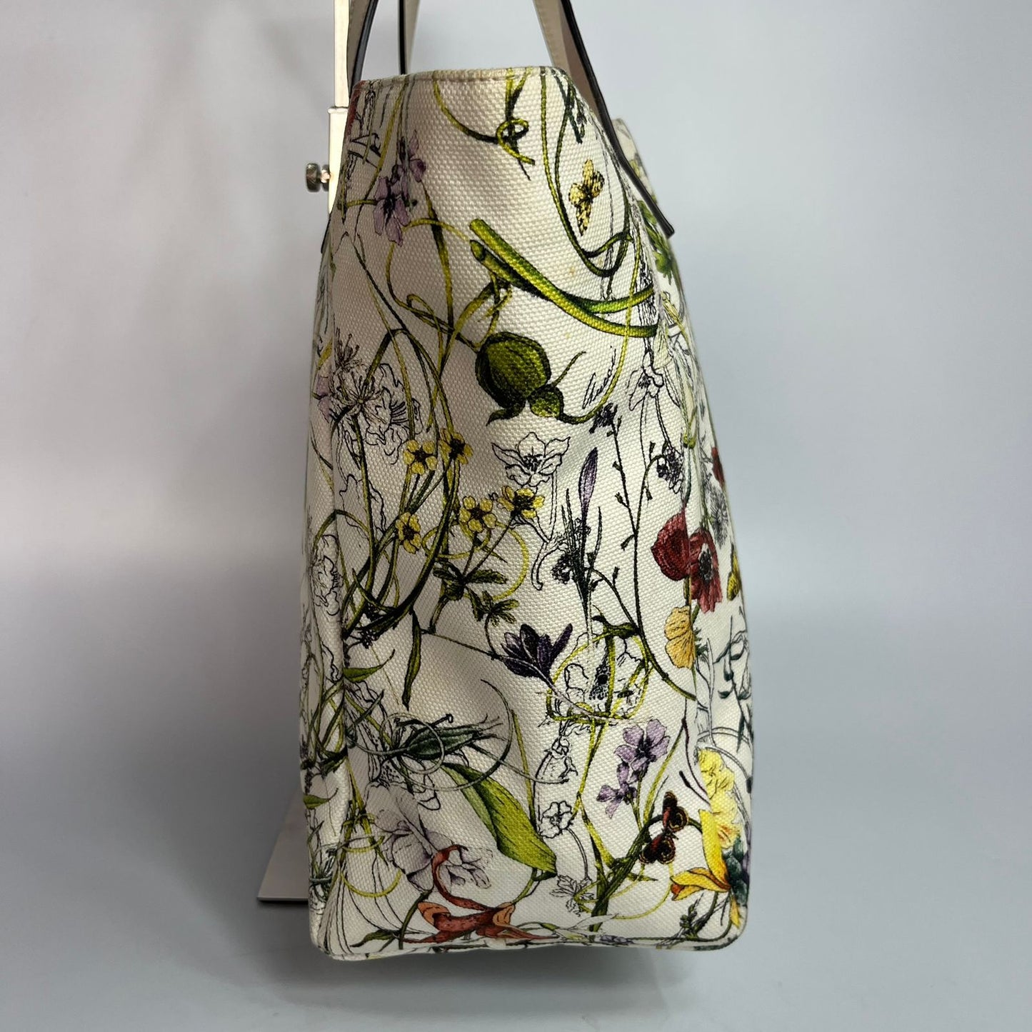 Gucci Flora Tote Bag White Multicolor