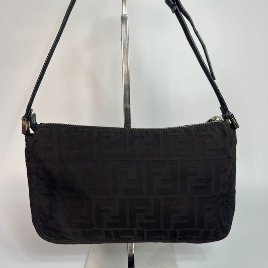 Fendi Zucca Shoulder Bag Black