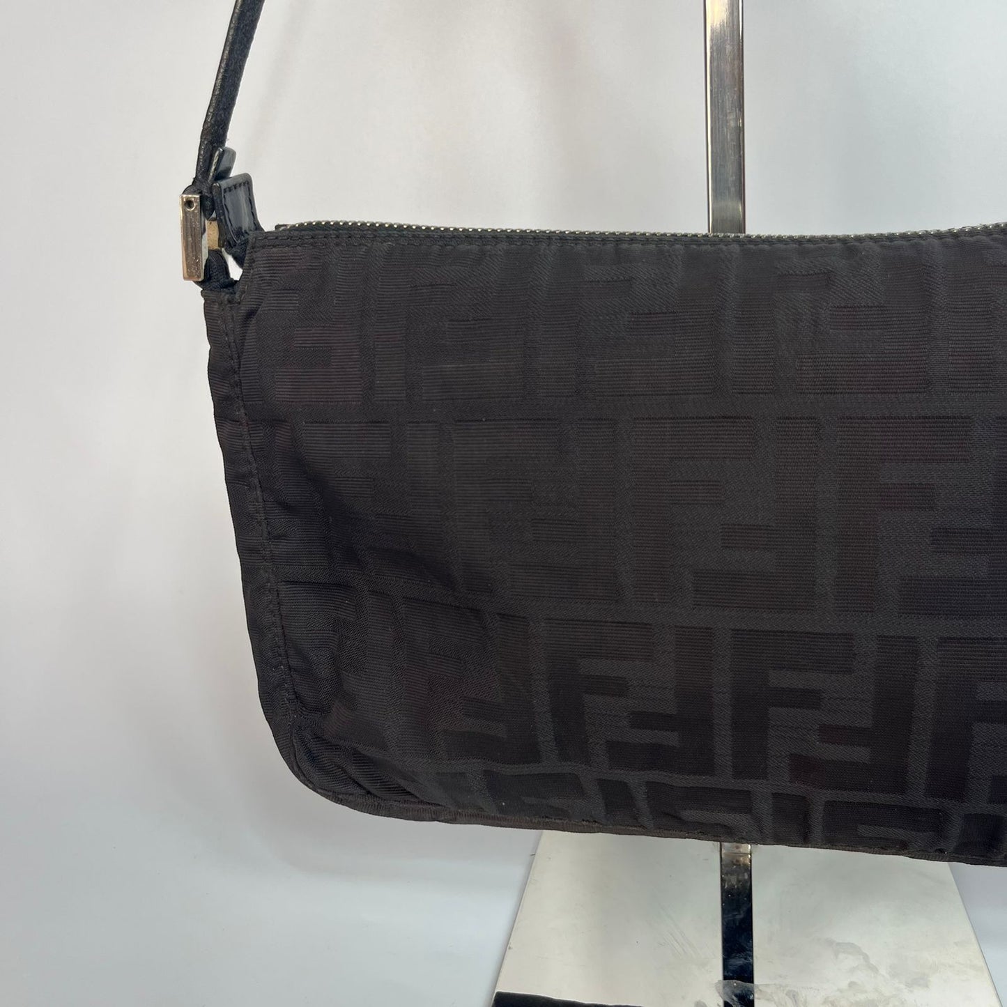 Fendi Zucca Shoulder Bag Black