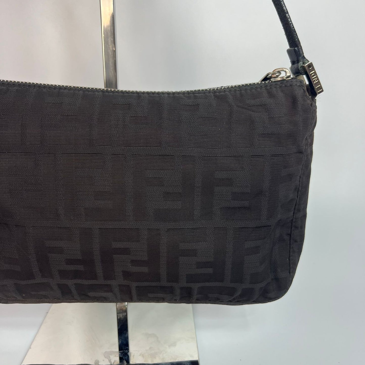 Fendi Zucca Shoulder Bag Black