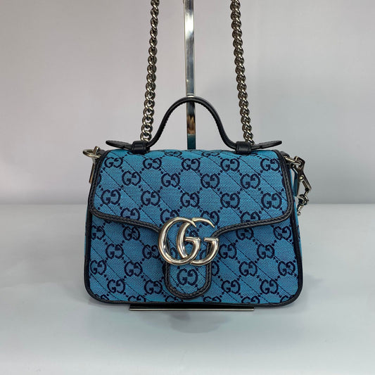 Gucci GG Marmont Top Handle Blue