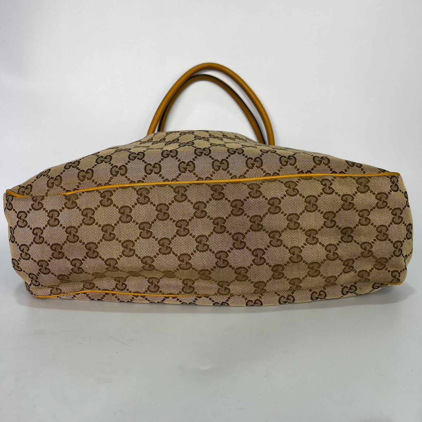 Gucci Sukey Tote GG Canvas Yellow Trims