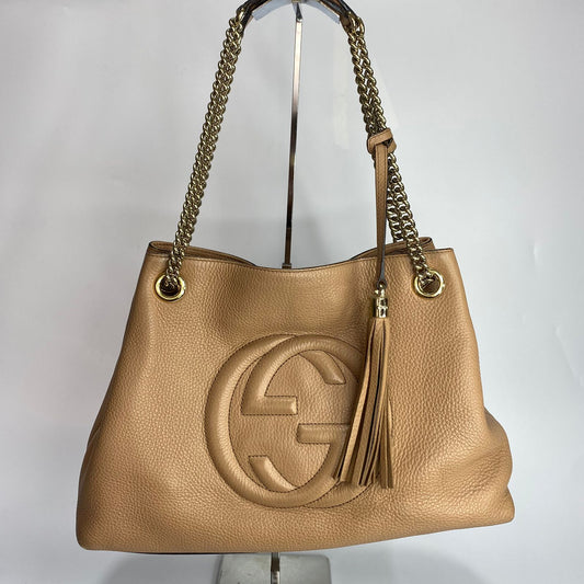 Gucci Soho Chain Bag Beige