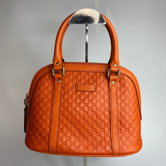 Gucci Microguccissima Dome Satchel Orange