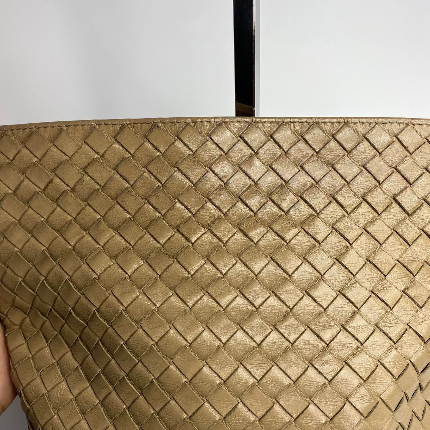 Bottega Veneta Intrecciato Messenger Bag Brown