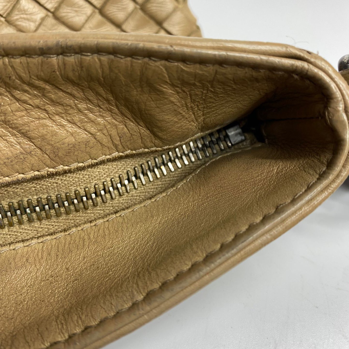 Bottega Veneta Intrecciato Messenger Bag Brown