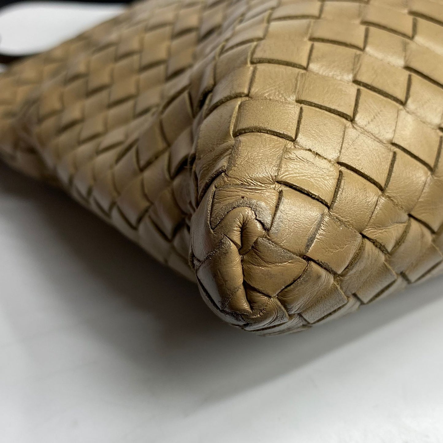 Bottega Veneta Intrecciato Messenger Bag Brown