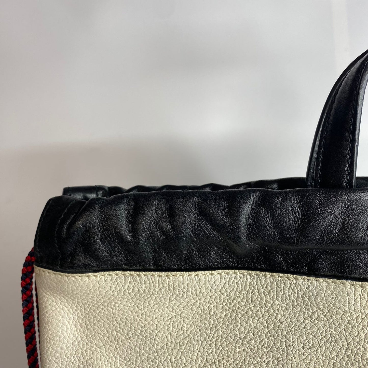 Gucci Backpack White Drawstring