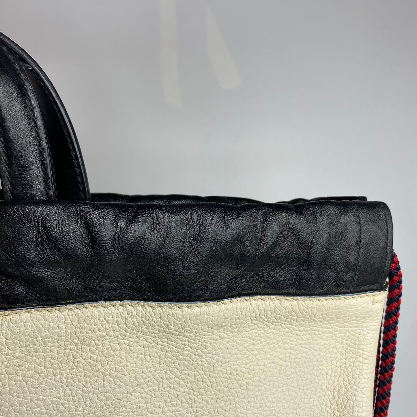 Gucci Backpack White Drawstring