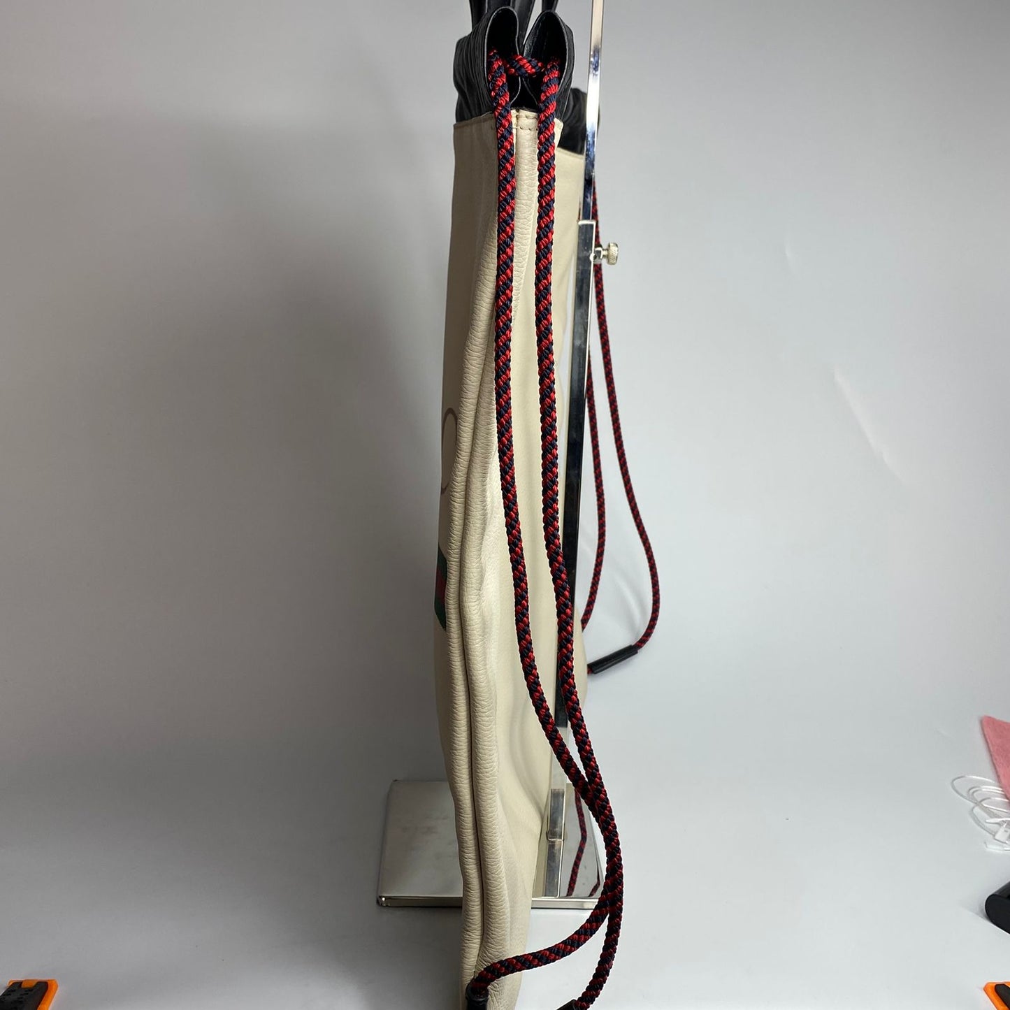 Gucci Backpack White Drawstring