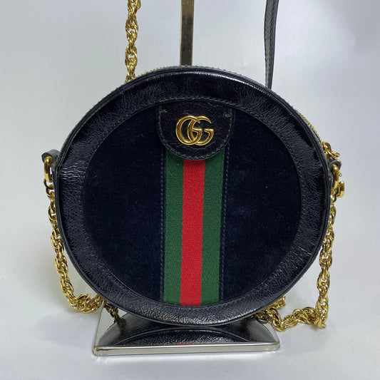 Gucci Ophidia Round Mini Suede Black