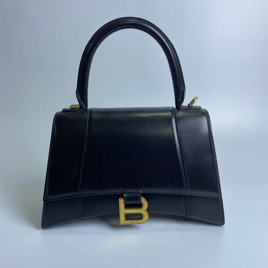 Balenciaga Hourglass Top Handle Black