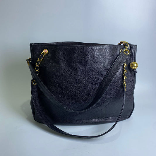 CC Chain Tote Black GHW