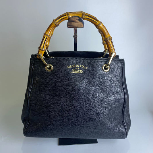 Gucci Bamboo Shopper Handbag Black