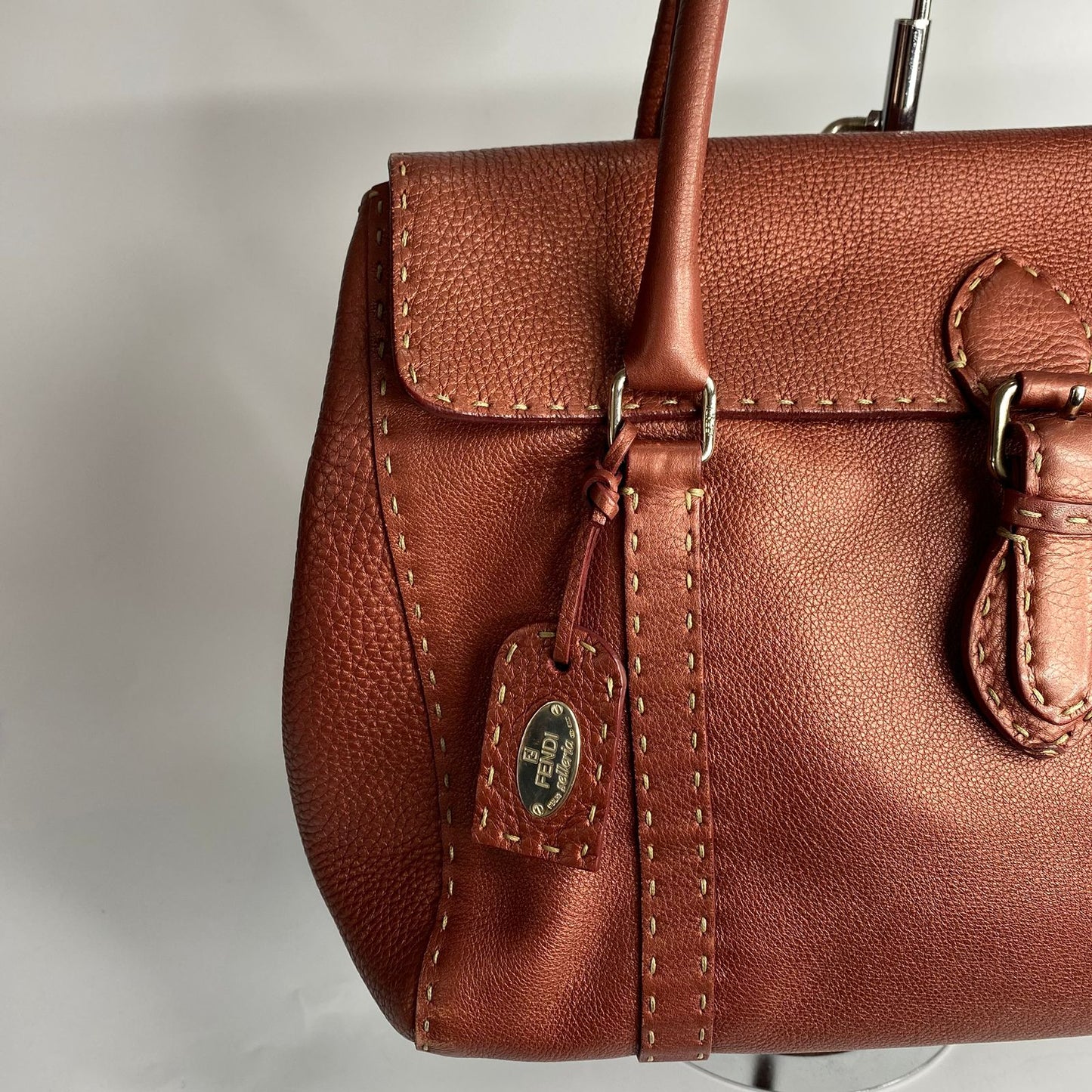 Fendi Bordeaux Selleria Tote Bag