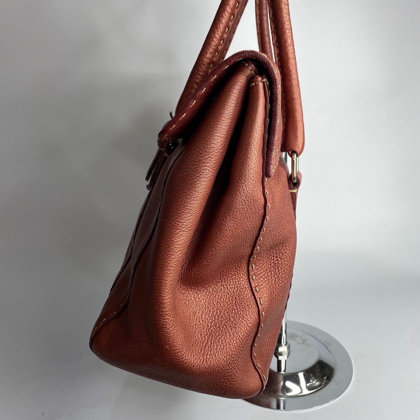 Fendi Bordeaux Selleria Tote Bag
