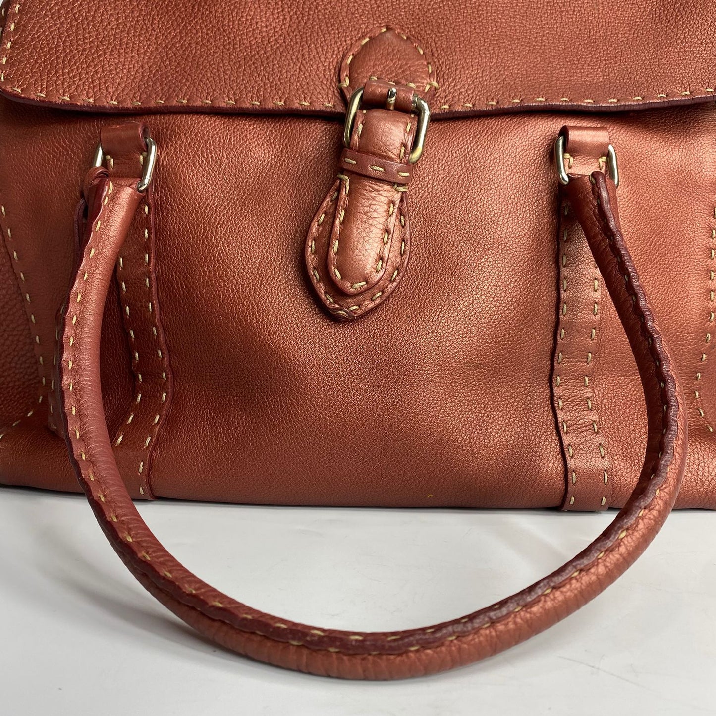 Fendi Bordeaux Selleria Tote Bag