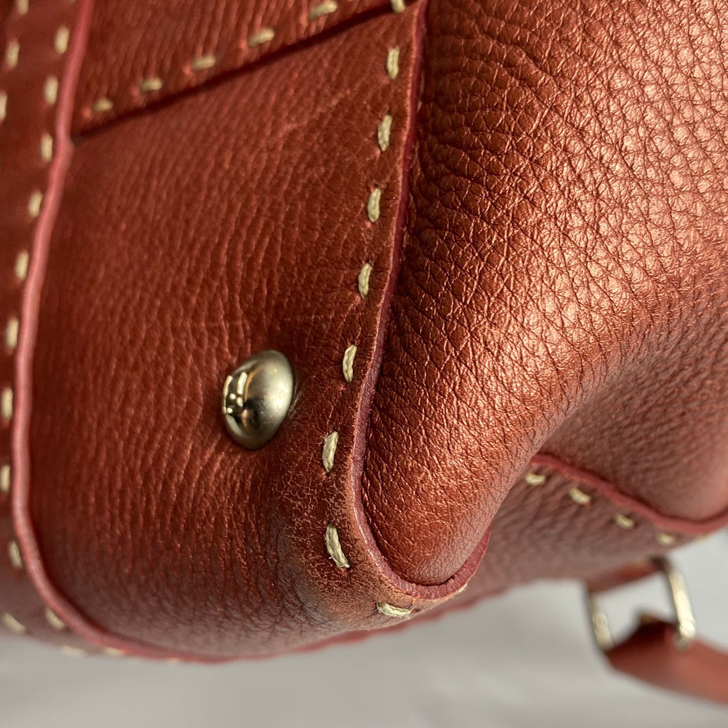 Fendi Bordeaux Selleria Tote Bag