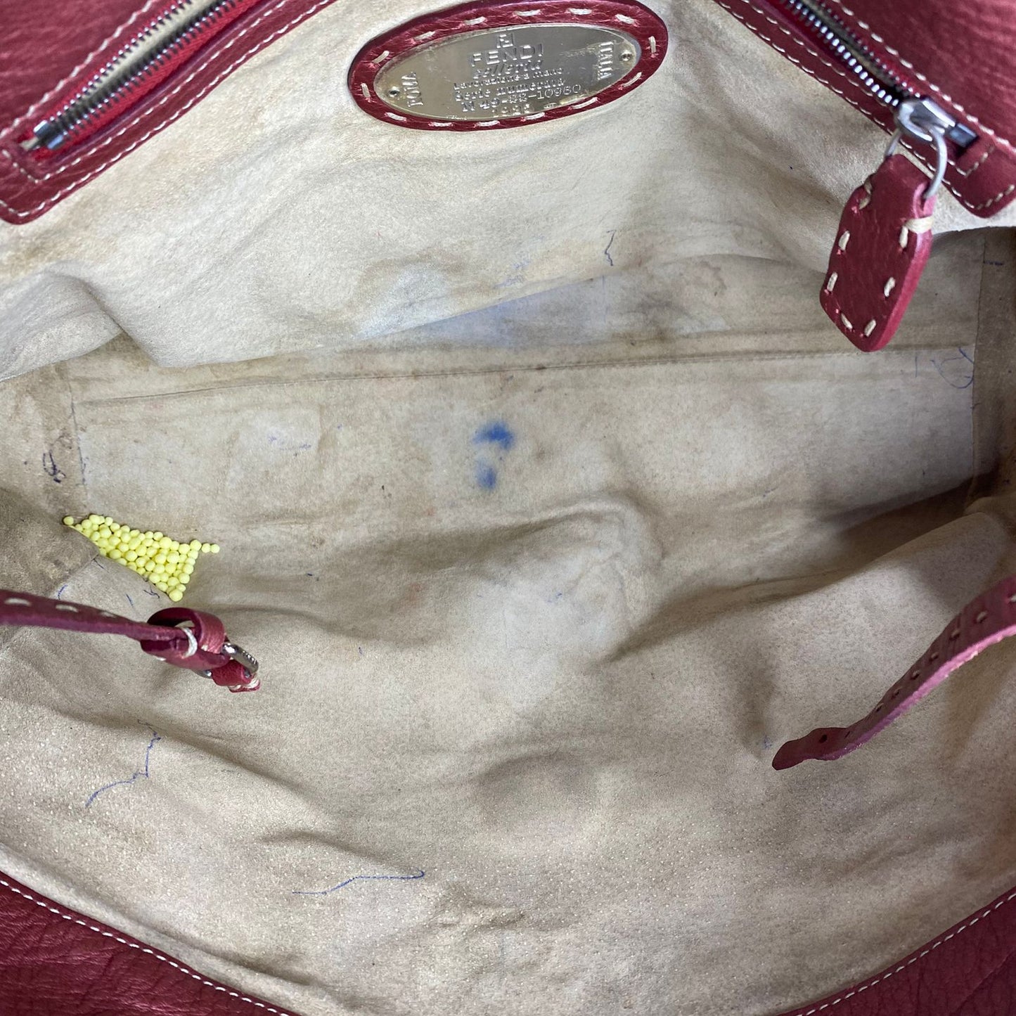 Fendi Bordeaux Selleria Tote Bag