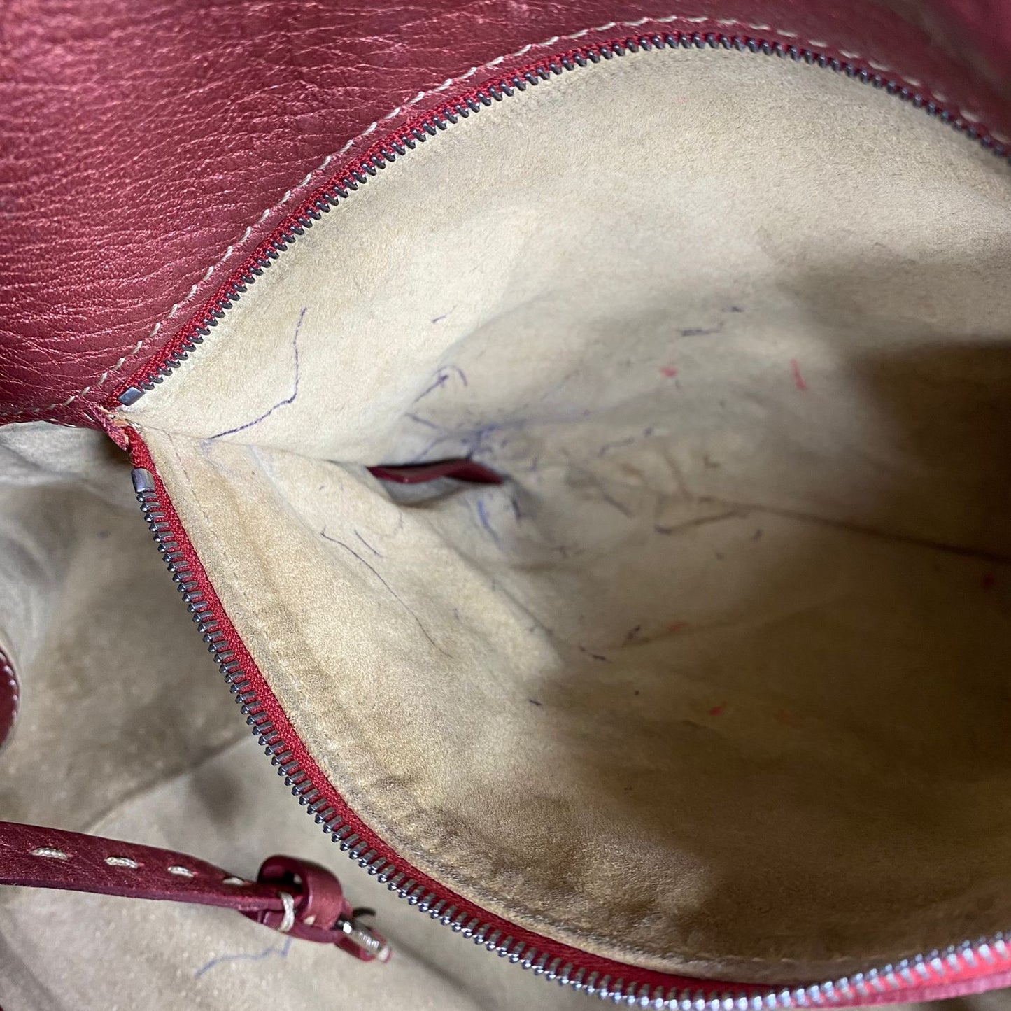 Fendi Bordeaux Selleria Tote Bag