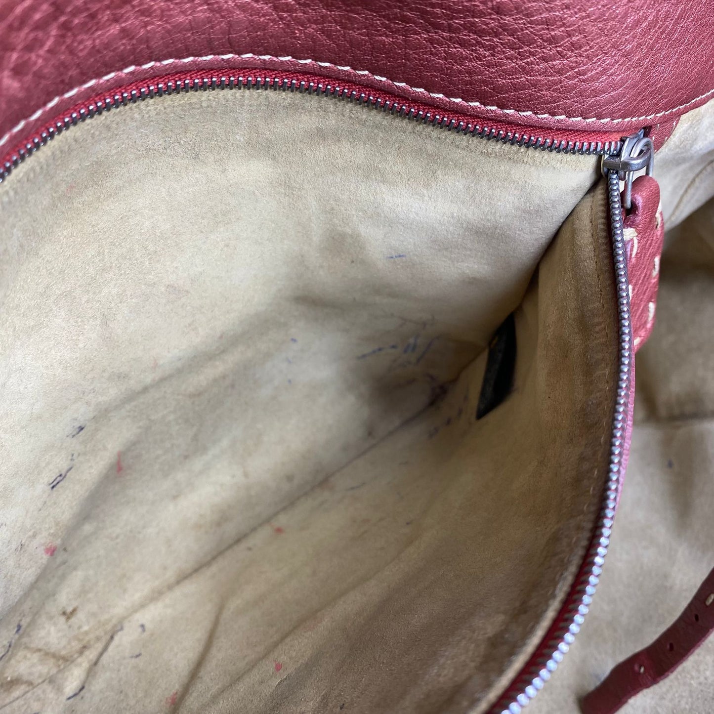Fendi Bordeaux Selleria Tote Bag