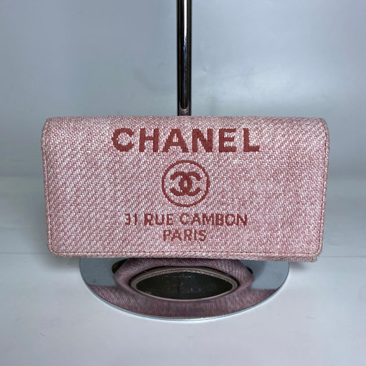 Chanel Deauville Wallet Rue Cambon Pink