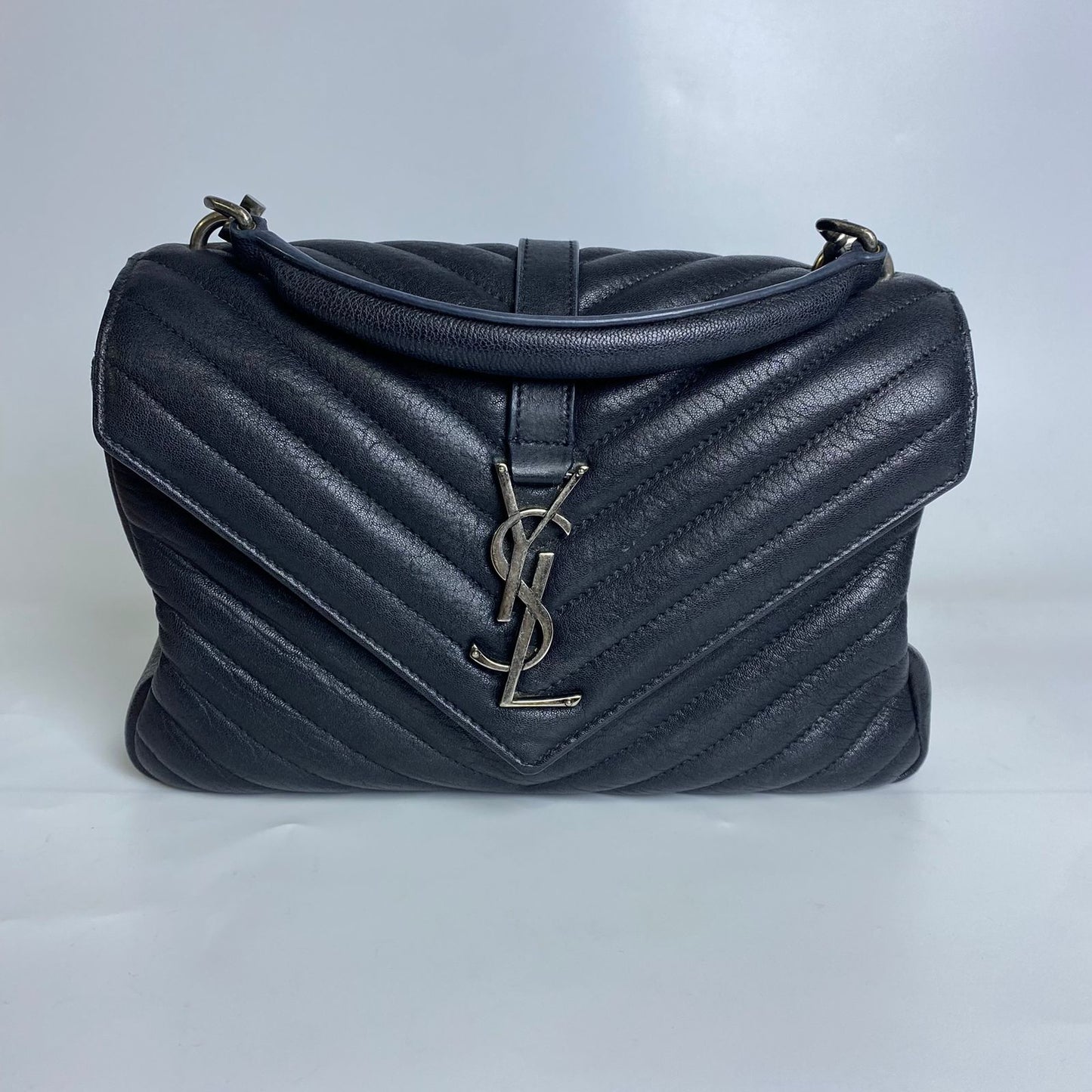 YSL College Satchel Black