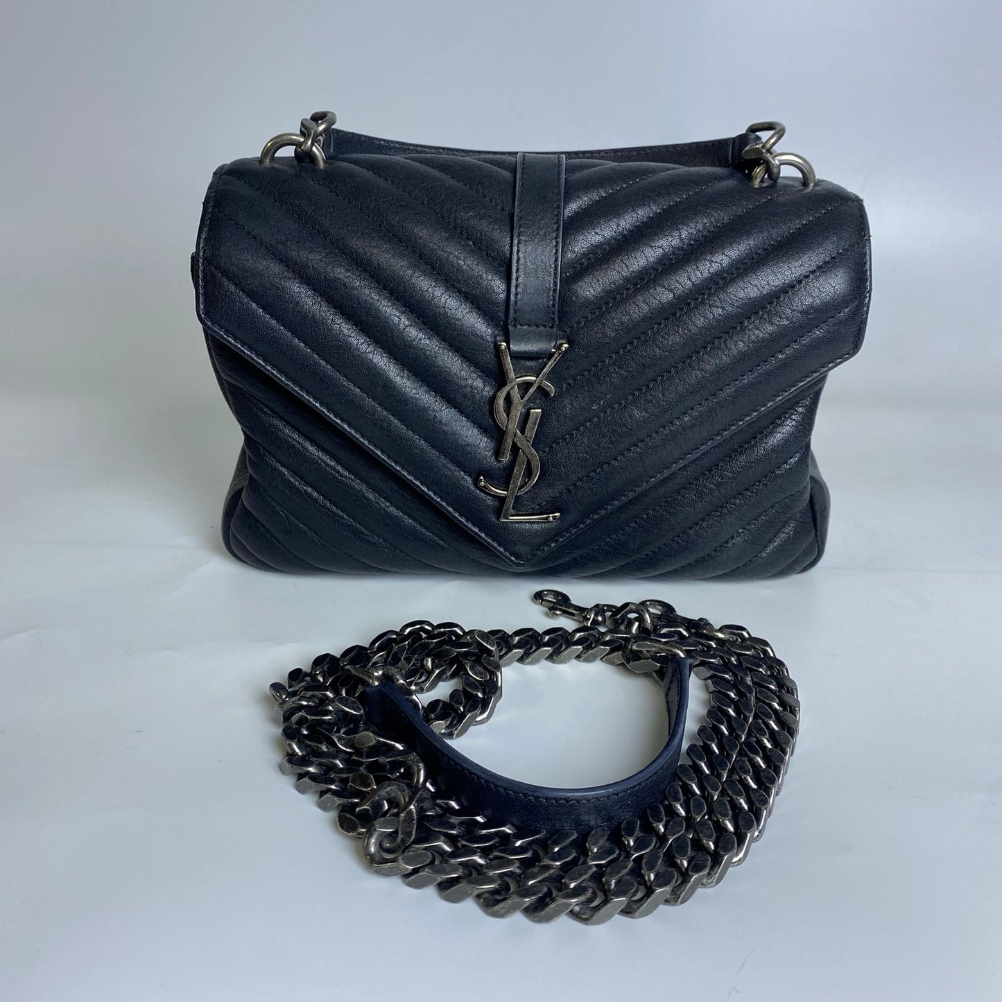 YSL College Satchel Black