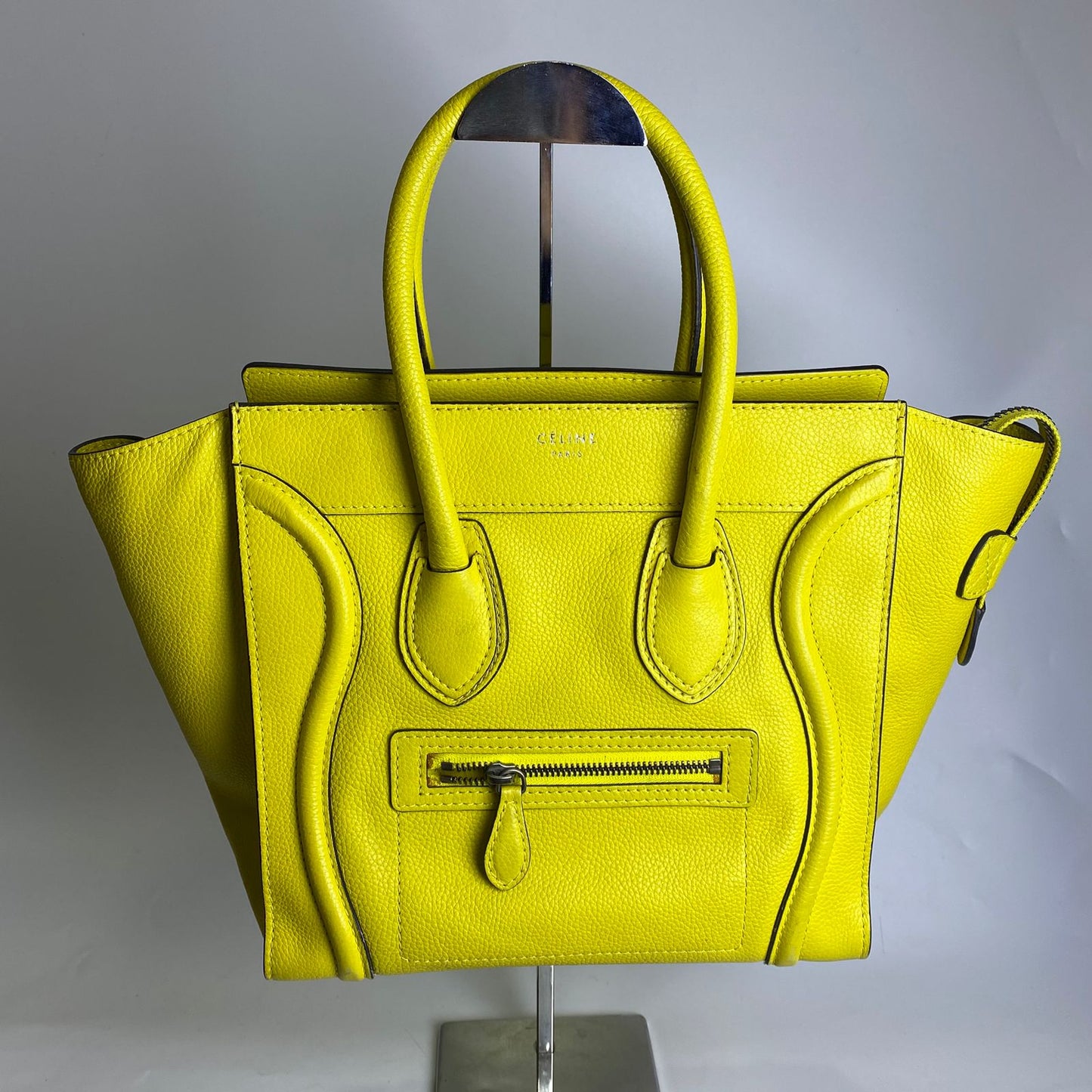 Celine Micro Luggage Tote Yellow