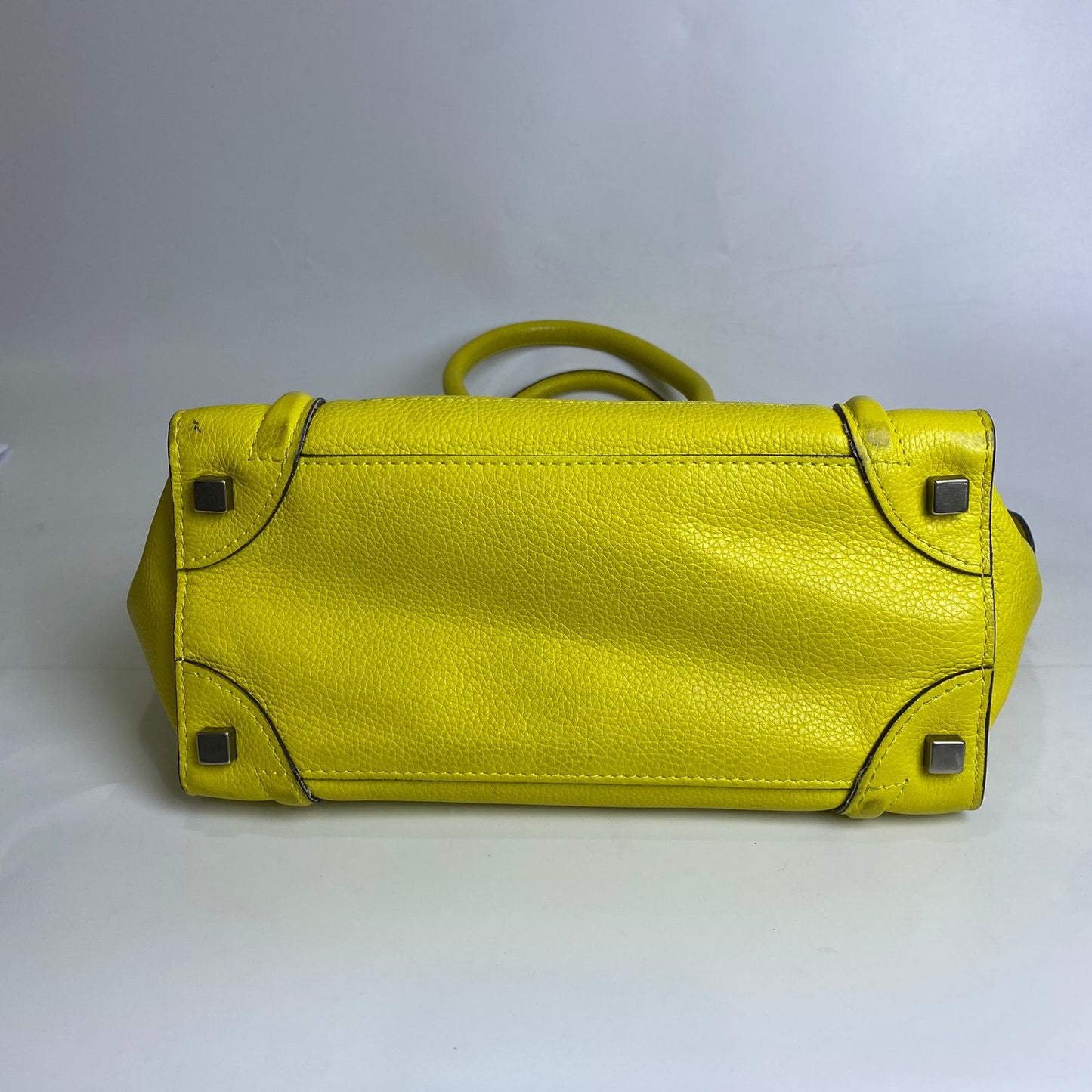 Celine Micro Luggage Tote Yellow