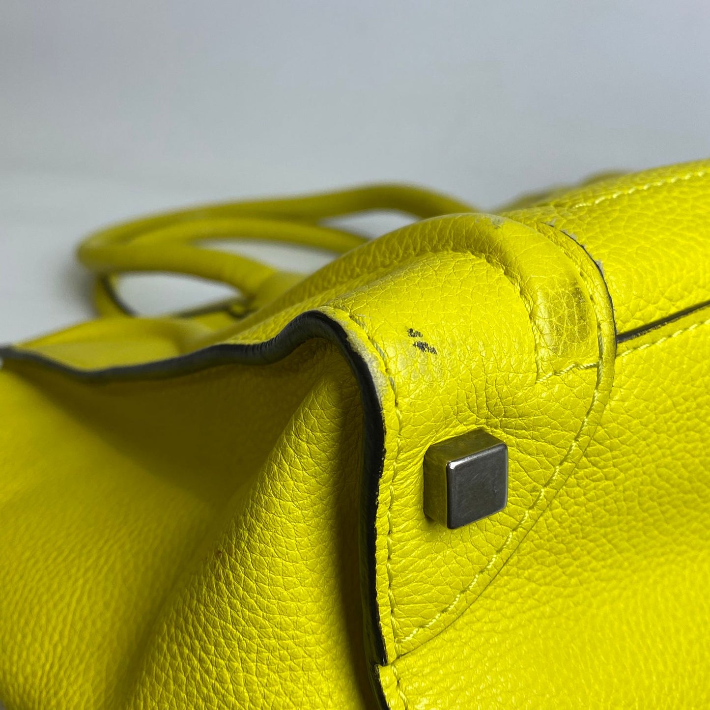 Celine Micro Luggage Tote Yellow