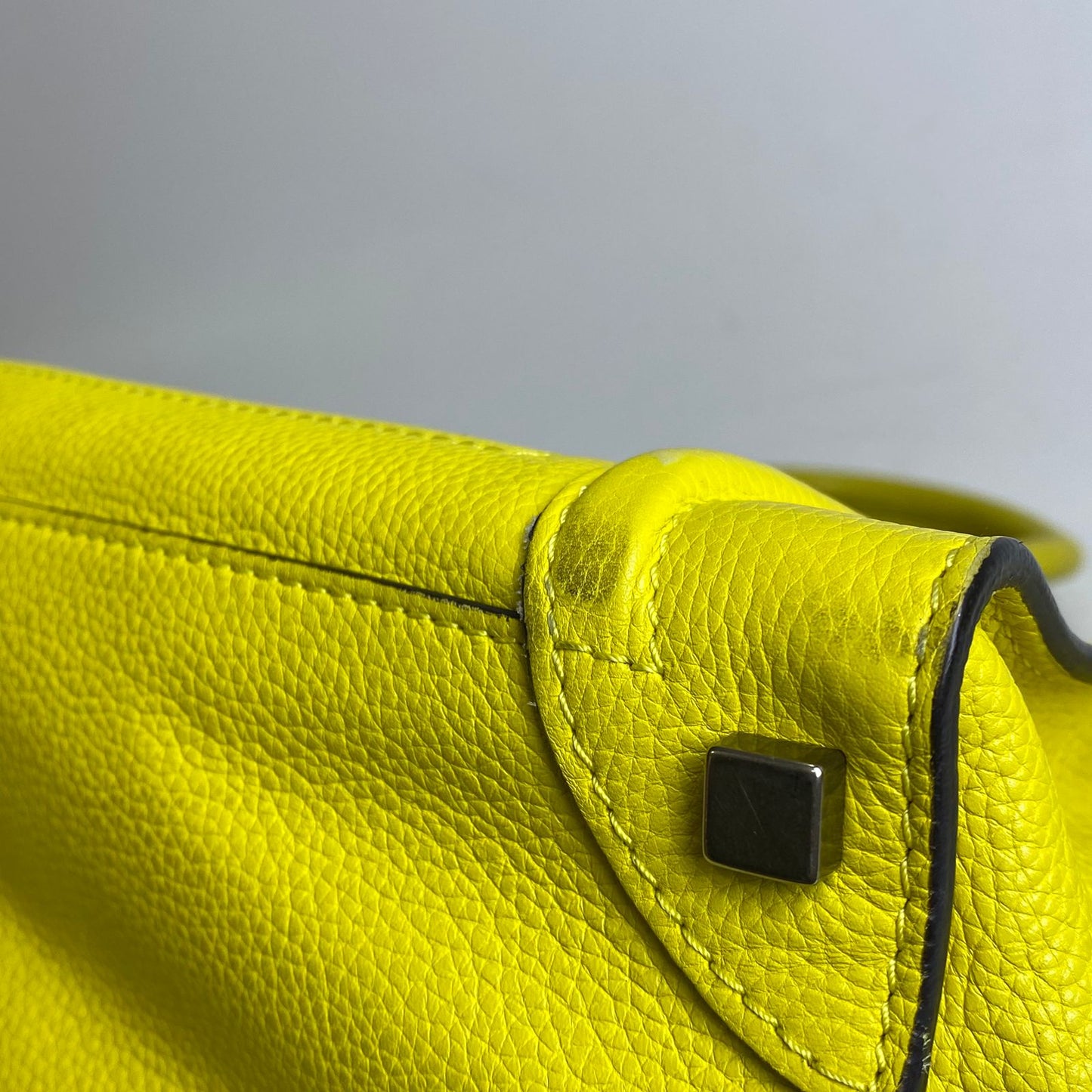 Celine Micro Luggage Tote Yellow
