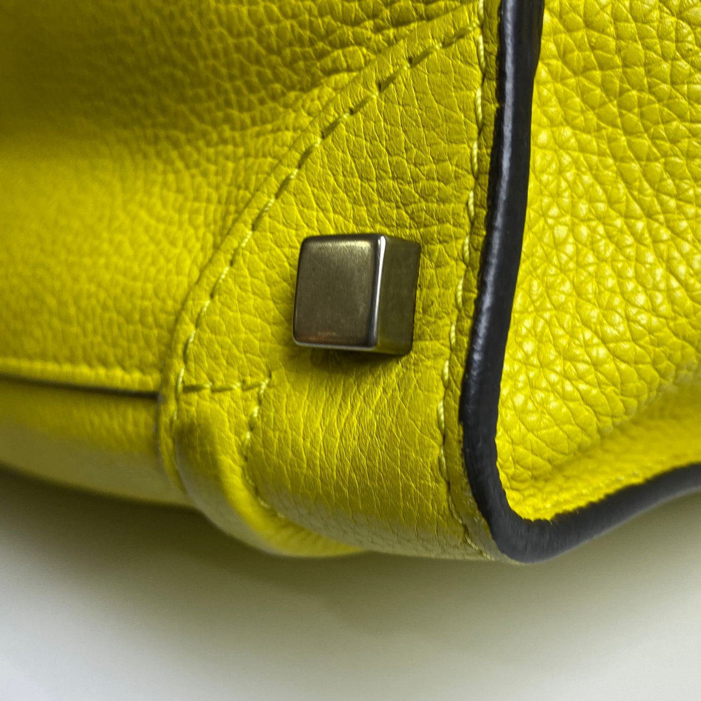 Celine Micro Luggage Tote Yellow