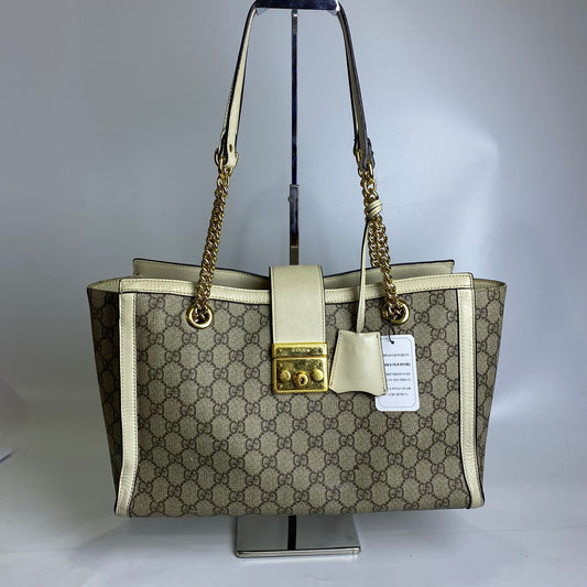 Gucci Padlock GG Supreme White Trims