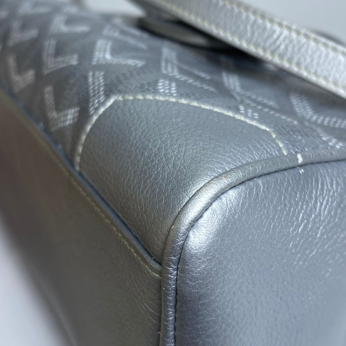 Goyard Goyardine Precious Metals Mini Saigon Gray, Black Top Handle