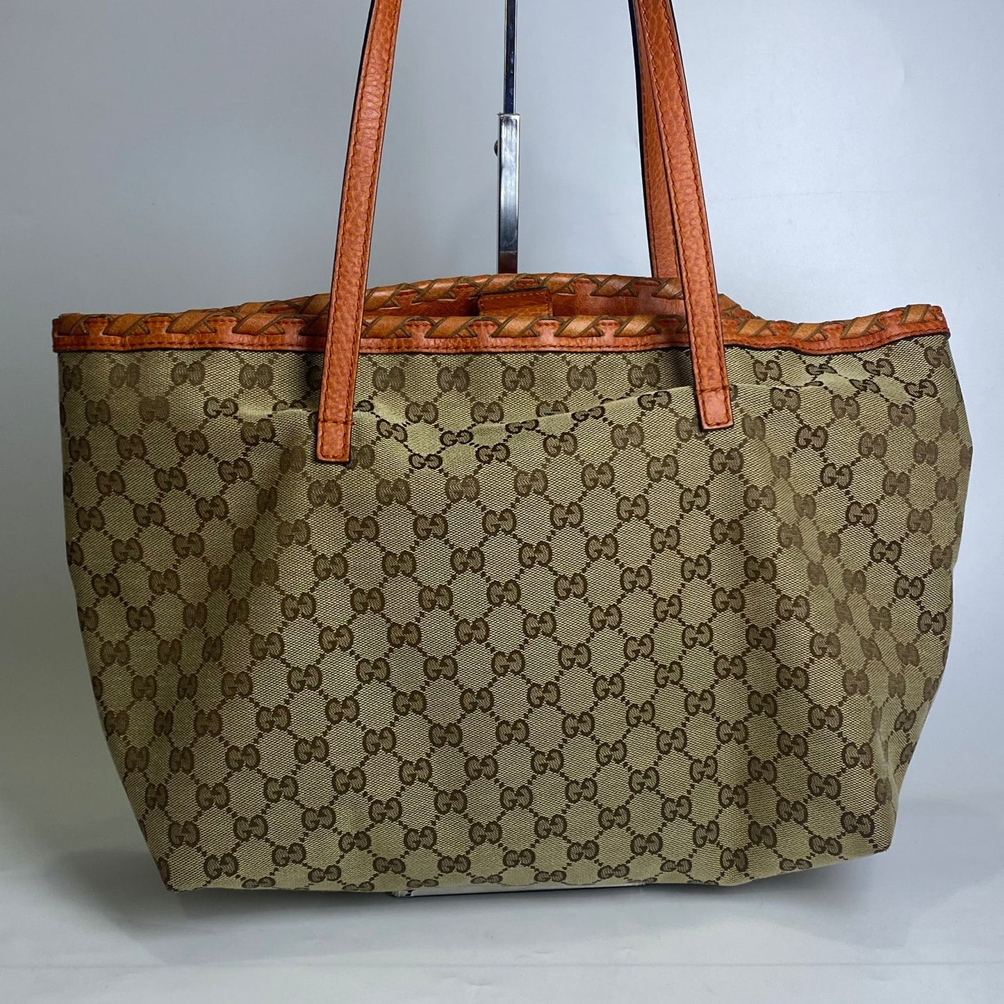 Gucci Bamboo Tassel GG Canvas Orange Trims
