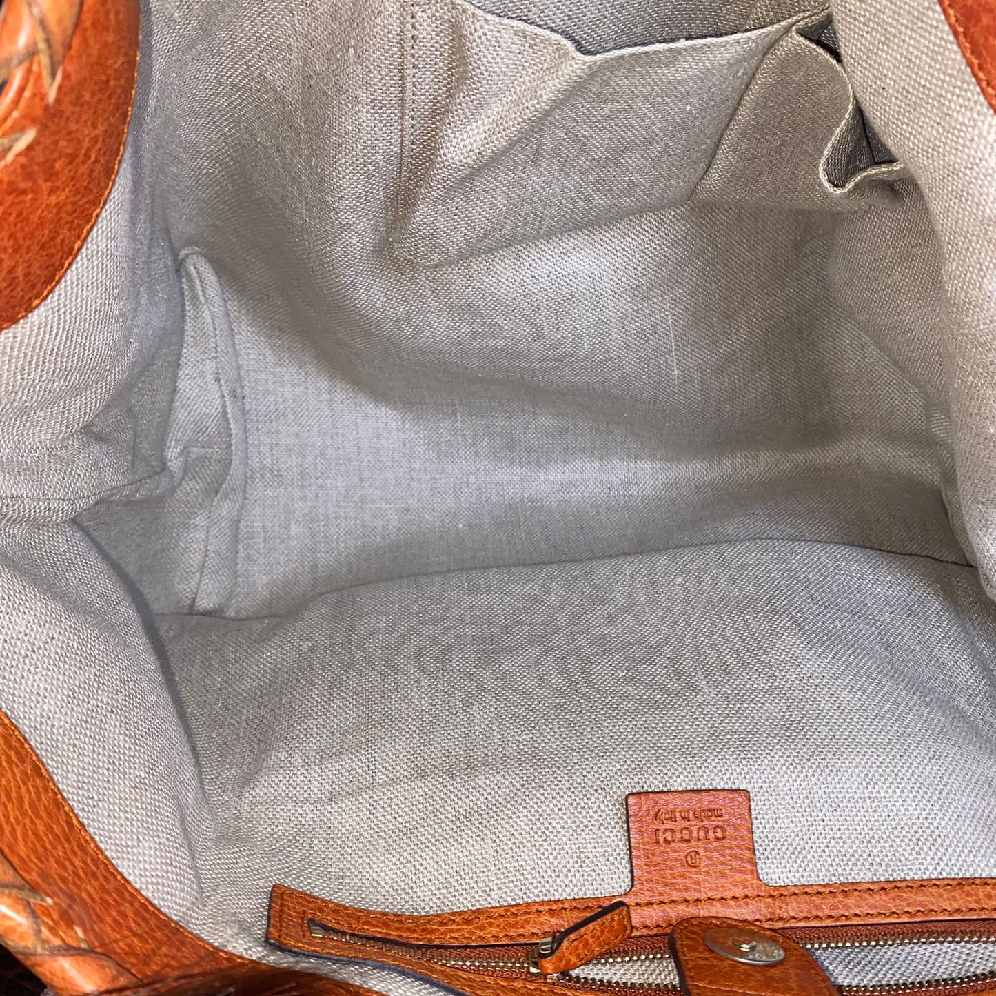 Gucci Bamboo Tassel GG Canvas Orange Trims