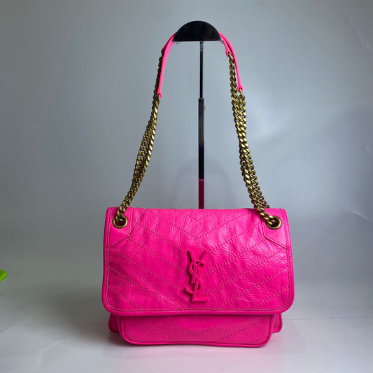 YSL Niki Shoulder Bag Hot Pink