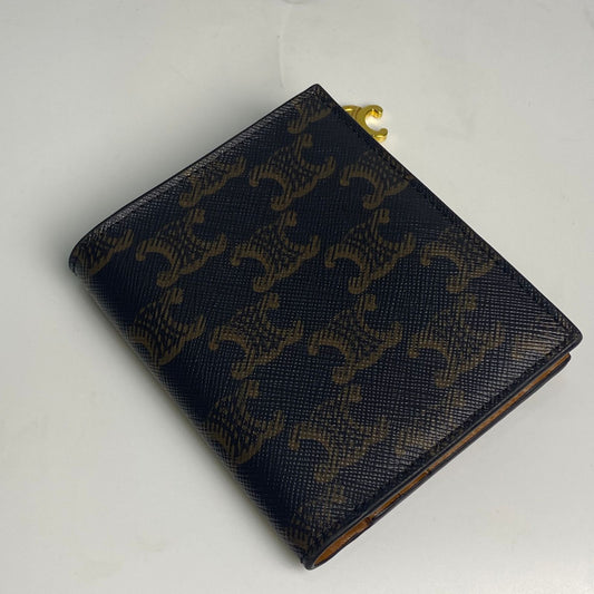 Celine Small Flap Wallet Triomphe Canvas
