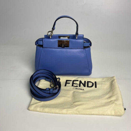 Fendi Mini Peekaboo Blue