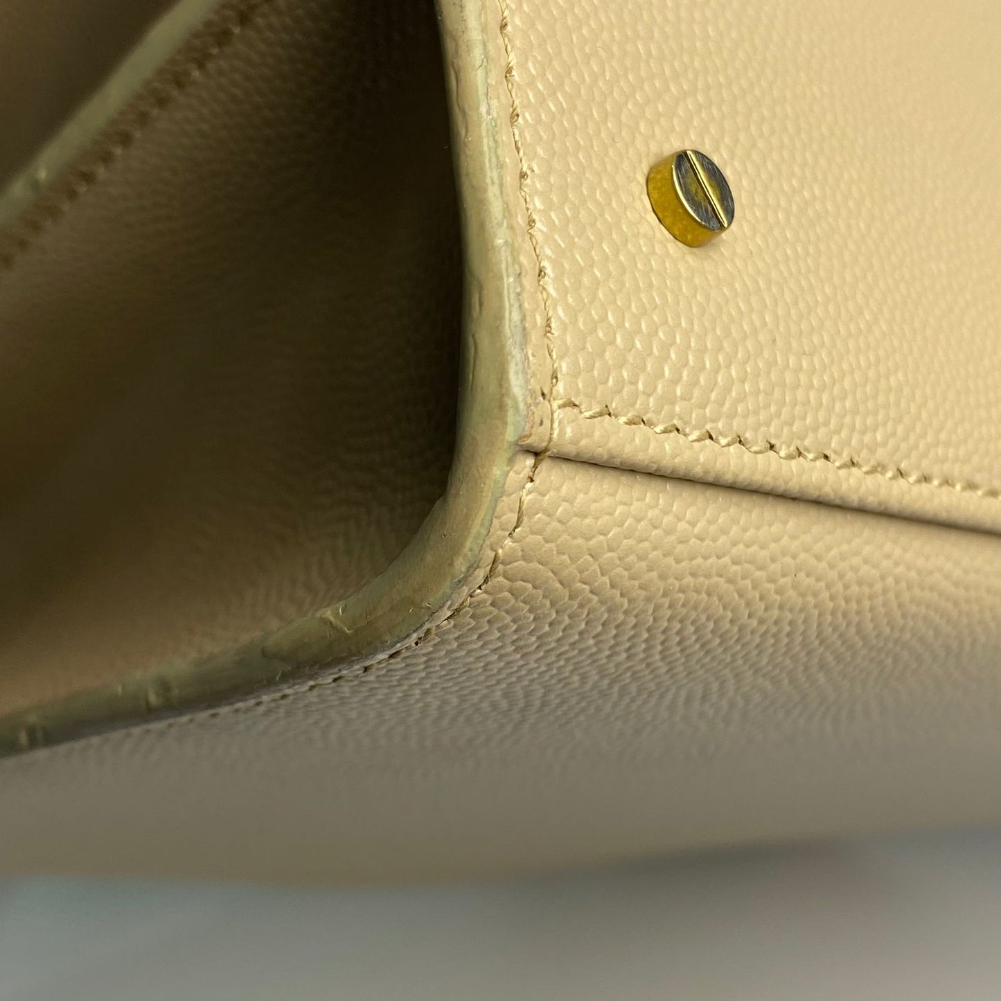 YSL Cassandra Medium Beige