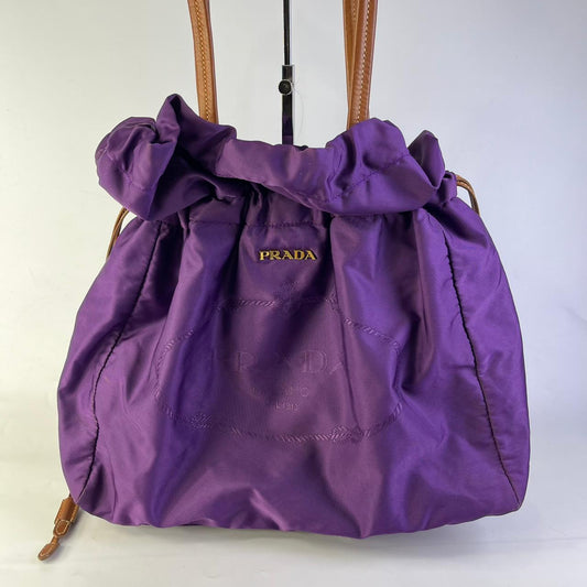 Prada Purple Tessuto Nylon Tote Bag