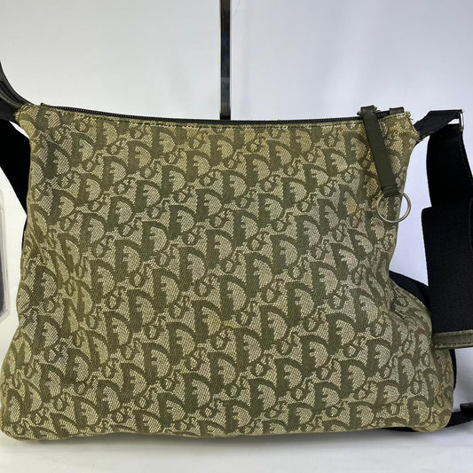 Dior	Oblique Canvas Shoulder Bag Green