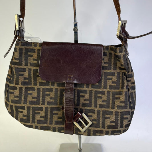 Fendi  Zucca Shoulder Bag Brown and Black