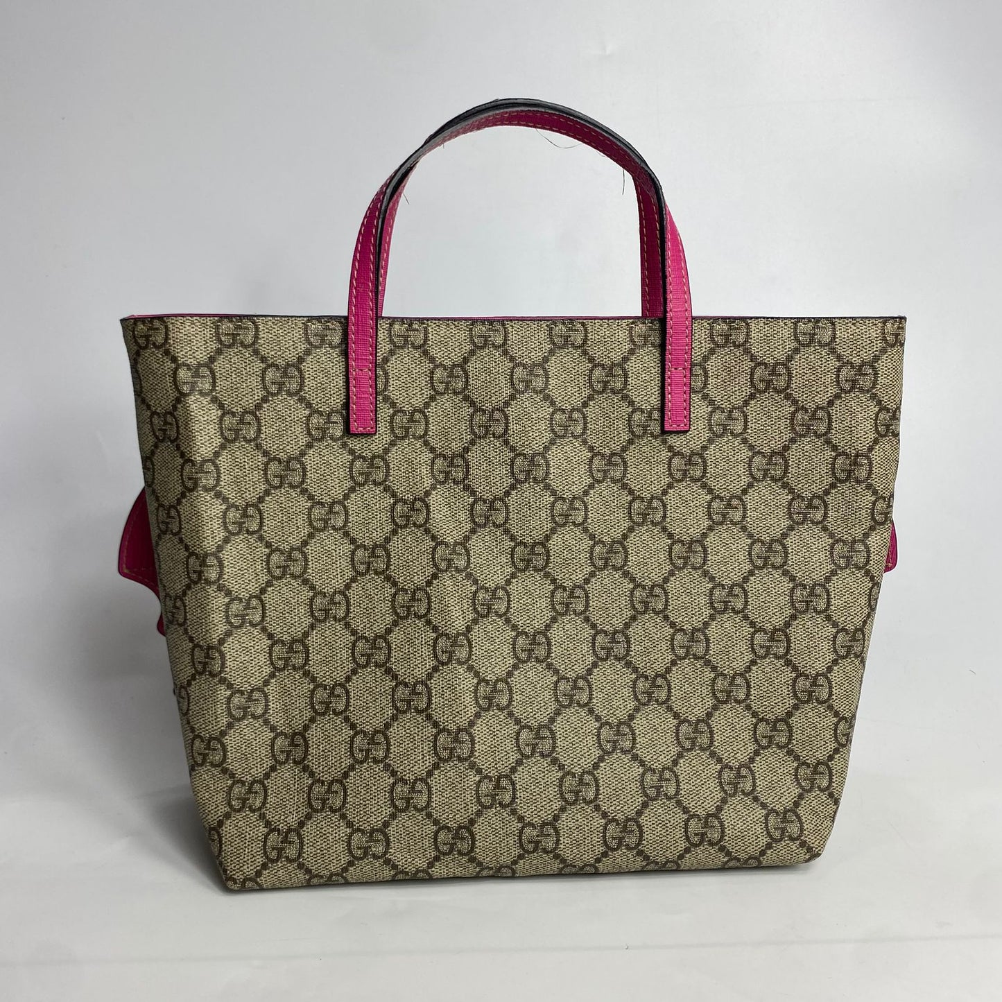 Gucci GG Kids Supreme Bat/Monster Tote Pink Trims