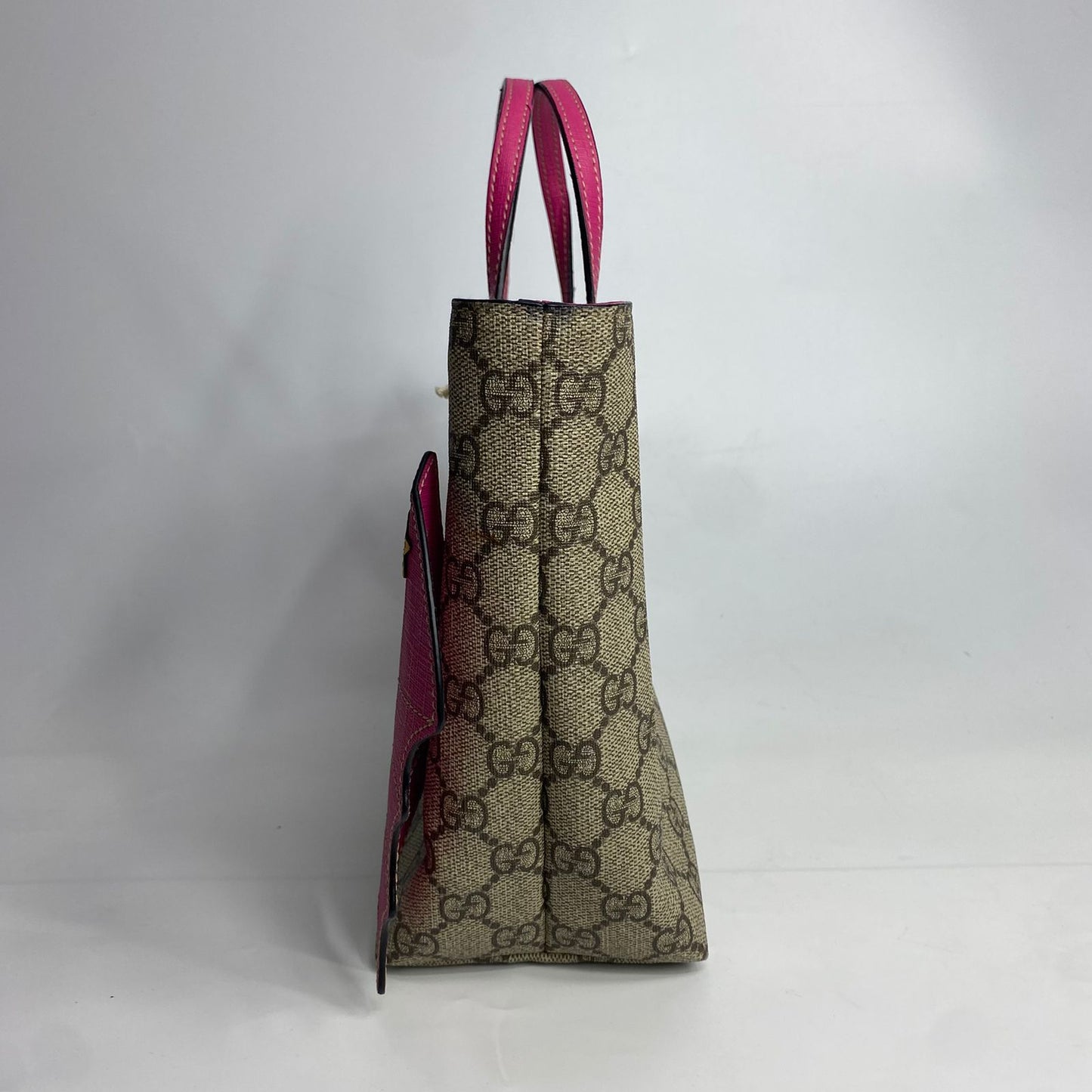 Gucci GG Kids Supreme Bat/Monster Tote Pink Trims