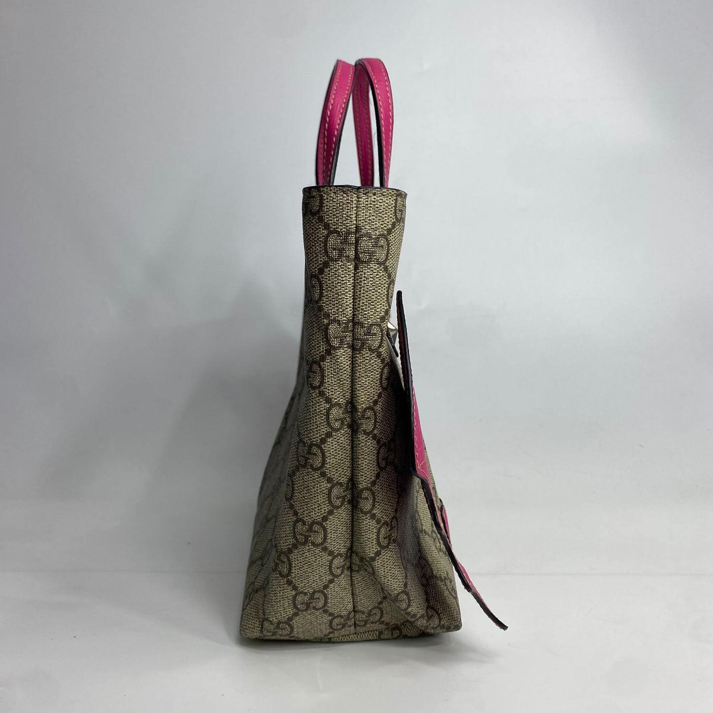 Gucci GG Kids Supreme Bat/Monster Tote Pink Trims