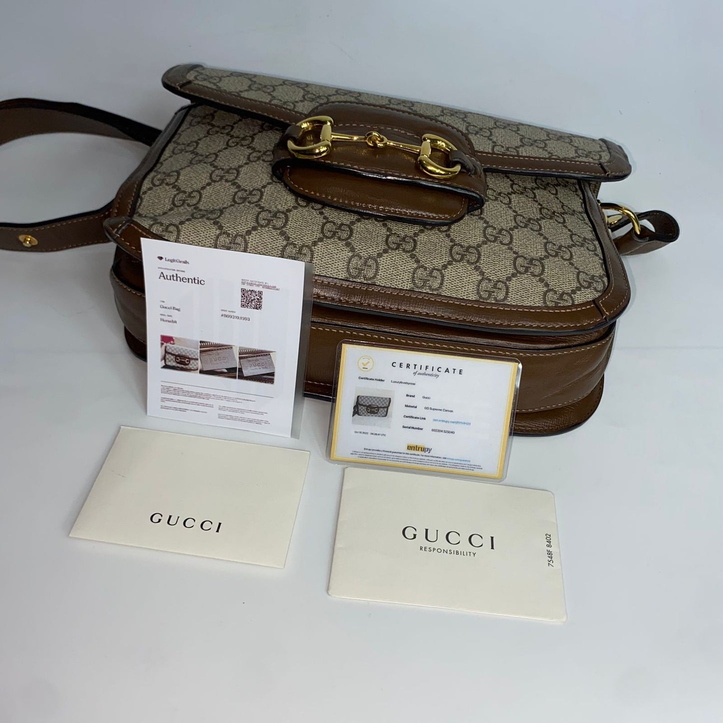 Gucci Horse Bit 1955 Large Brown