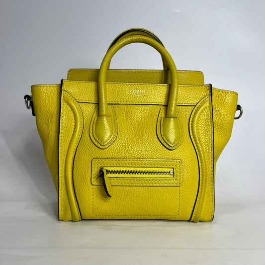 Celine Nano Luggage Yellow
